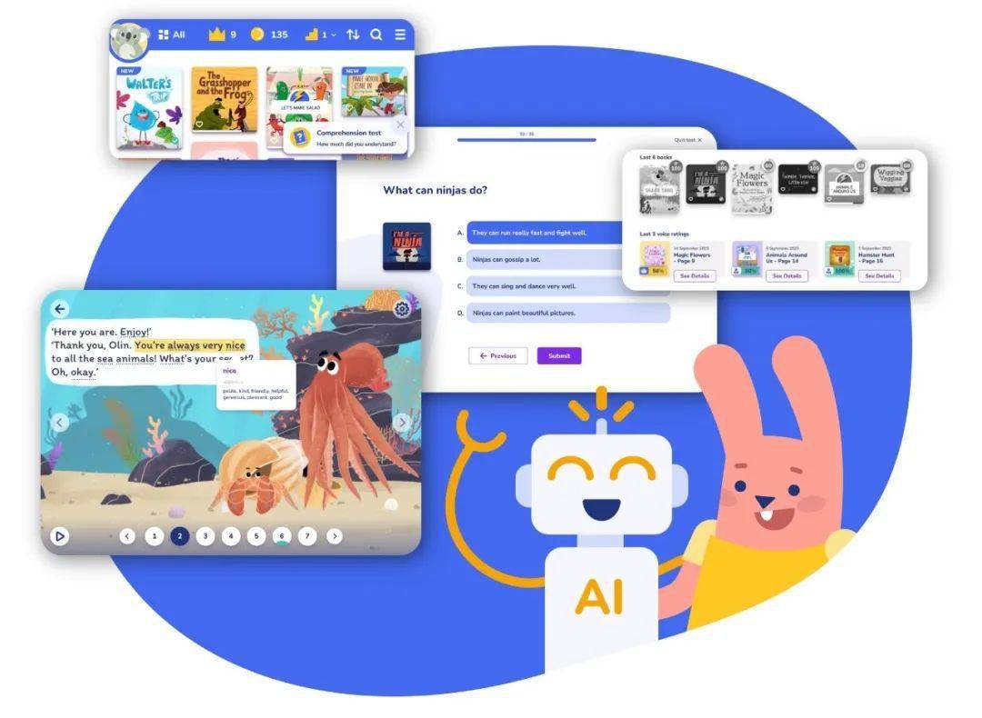 欧洲:动画、游戏、Quiz…欧洲几十万孩子都在用的分级阅读APP